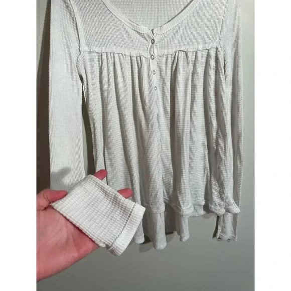 We The Free Kai Thermal Henley Top in White - Picture 6 of 12